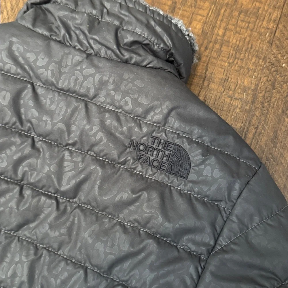 The North Face Girl’s Reversible Coat in Black Leopard